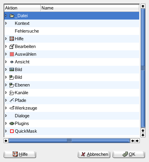 Ereigniskontrolleuraktion auswählen